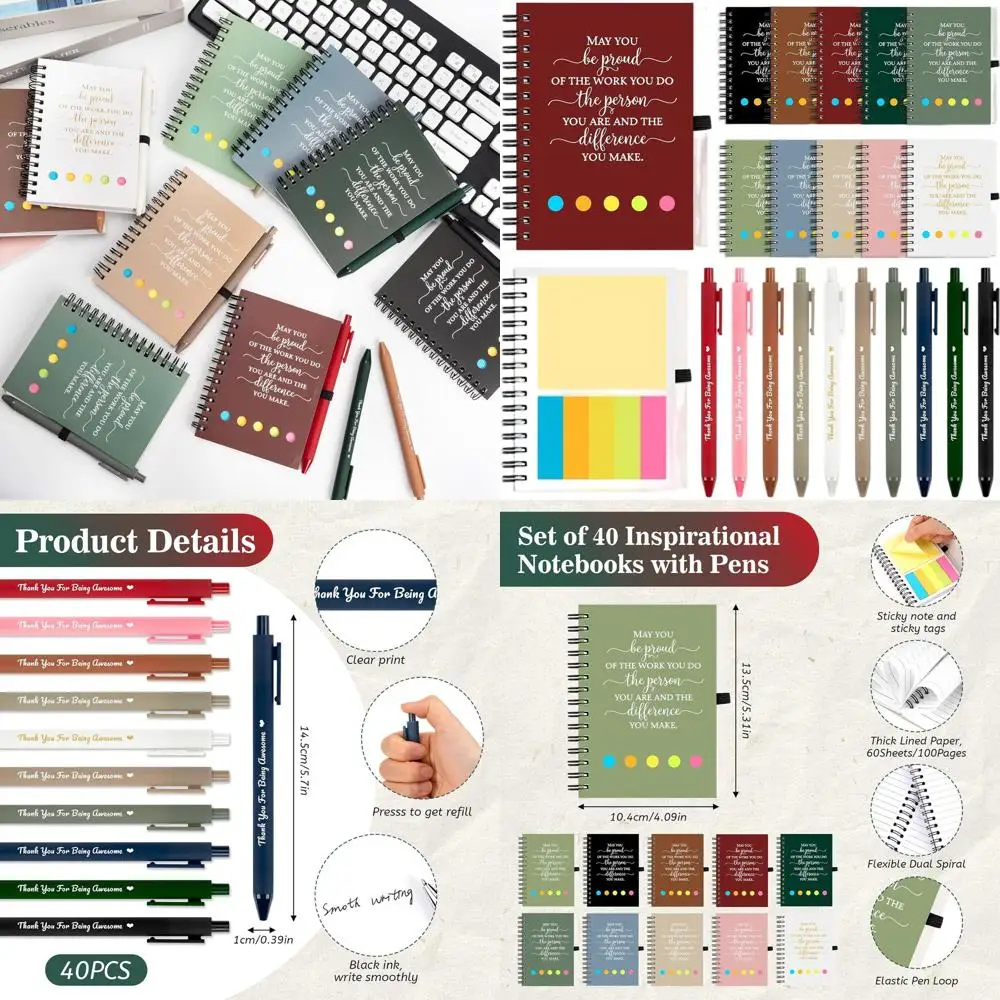 Bulk Christmas Gifts: Inspirational Notebooks & Motivational Pens for Staff, Teachers & Nurses
