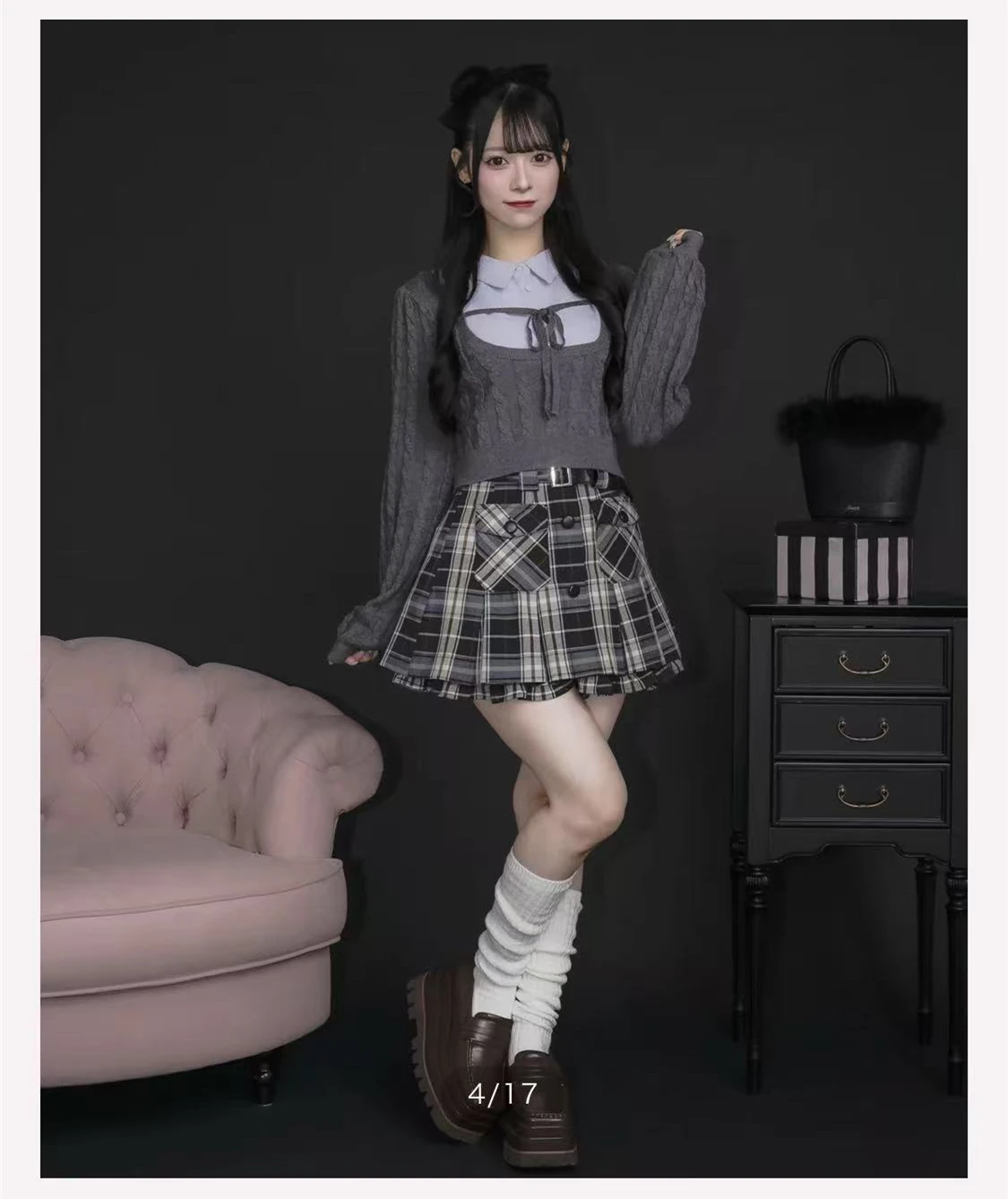 Japanischen Stil Süße Mode Polo Kragen Pullover Frühling Herbst Neue 2025, Mädchen Frauen Slim Fit Casual Vielseitige Grundlegende Gestrickte Top