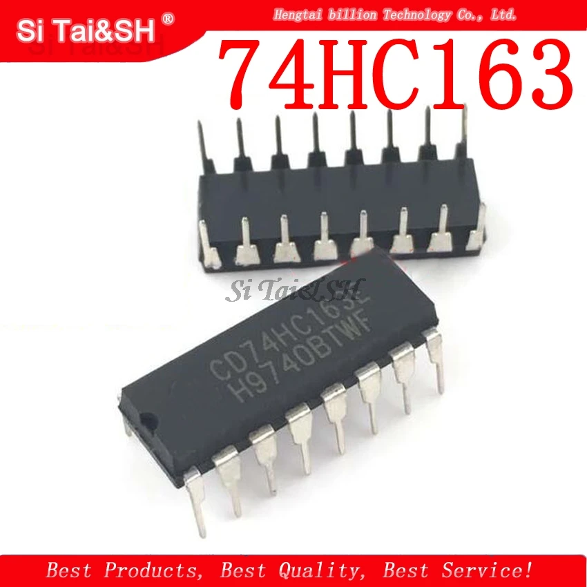 10pcs/lot 74HC163 DIP logic ics 74HC163N SN74HC163N 4-BIT SYNCHRONOUS BINARY COUNTERS