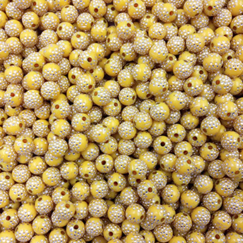 40 قطعة/الحقيبة 8 مللي متر لامعة حجر الراين DIY بها بنفسك فضفاض الخرز صنع المجوهرات ل قلادة سوار قلادة بالجملة