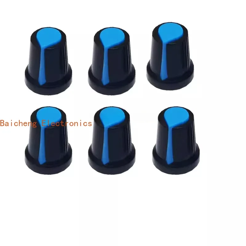 10PCS Universal flower shaft 6mm dual color plastic knob 15 *17 plastic potentiometer cap knob encoder cap blue yellow red white