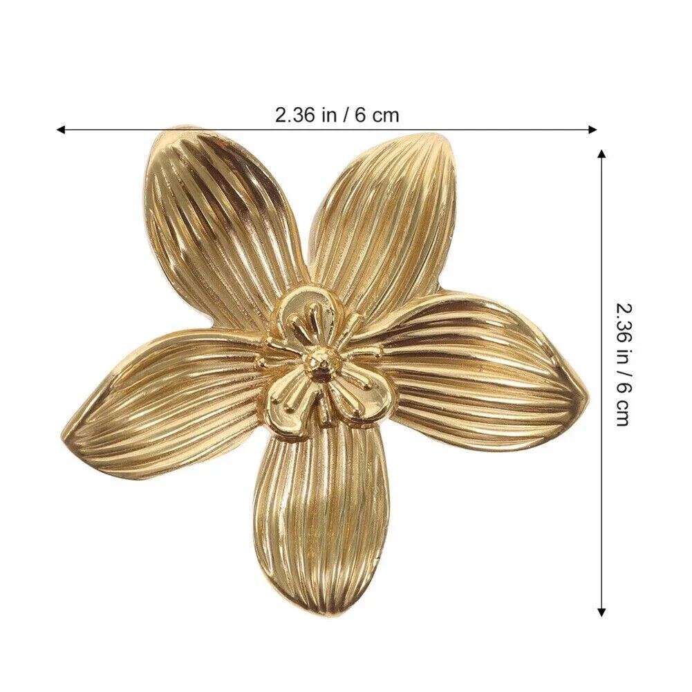 Furniture Hardware Modern Light Luxury Fashion Flower Shape Gold Handle Kitchen Cabinet Zinc Alloy Handle Drawer Wardrobe Knob