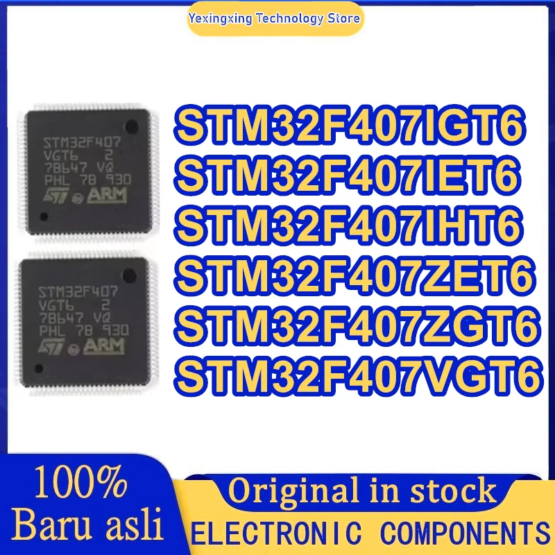 STM32F407ZET6 STM32F407ZGT6 STM32F407IGT6 STM32F407IET6 STM32F407IHT6 STM32F407VGT6 STM32F407 STM IC MCU 칩 LQFP 재고 있음