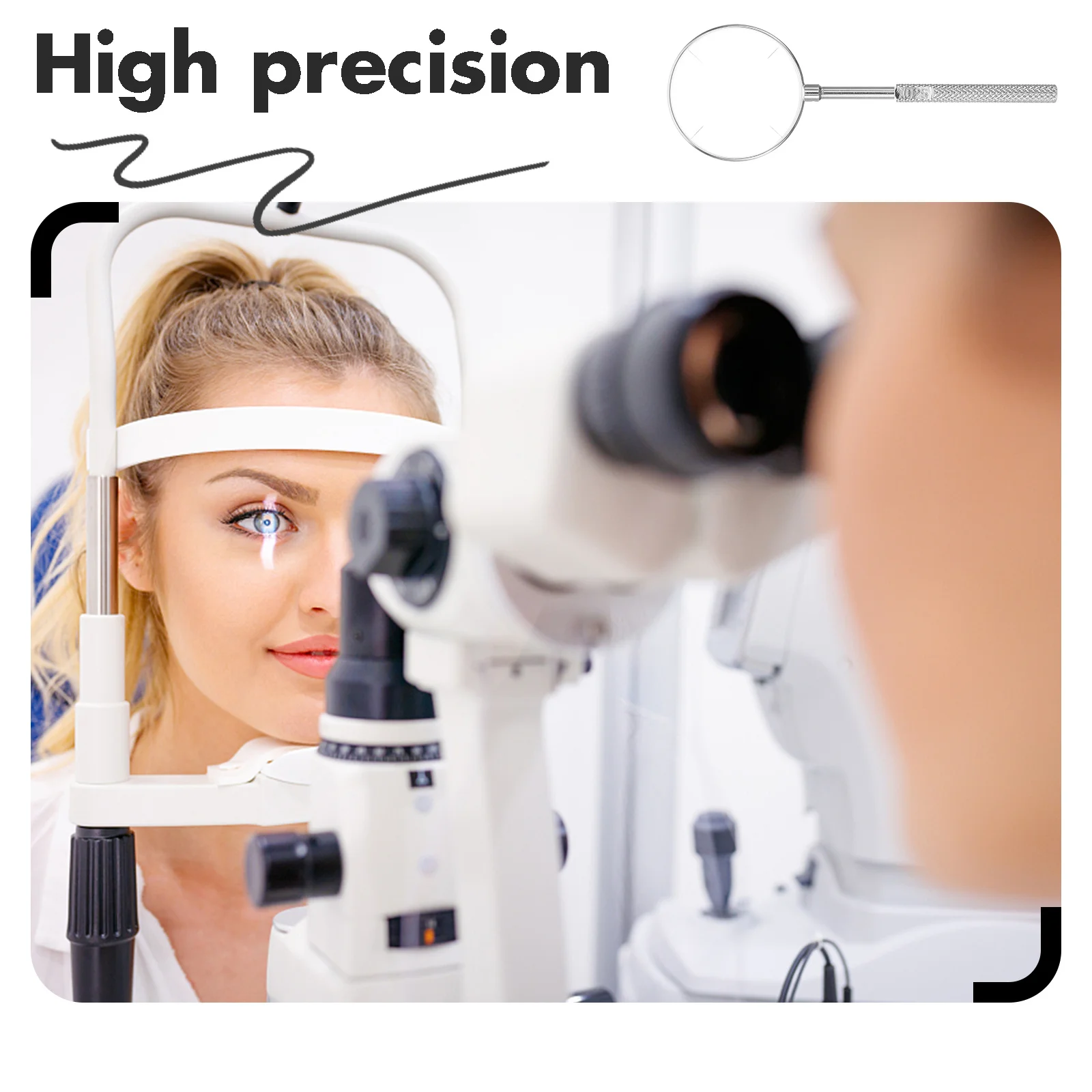 Optometry Tool Cross Cylinder Optical Lens High Testing Portable Handheld Metal for Optometrist