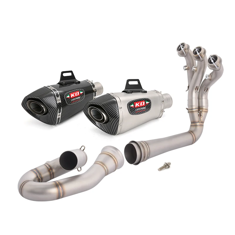 

Выхлопная система Slip-On для Zontes 703RR 2024-2026, 703R 2025-2026: полный комплект с глушителем 51 мм, соединительной трубой и съемным DB-киллером