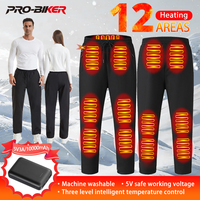 12 Heating Areas Pants Winter Men's Pants USB Heating Jogger Pants Electric Heated Pants Waterproof Trousers Outdoor Ski Pants