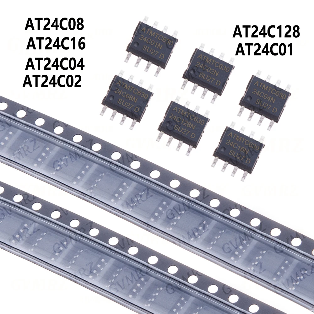 10PCS/LOT AT24C256 AT24C512 SOP8 AT24C02 AT24C01 AT24C08 AT24C04 AT24C16 AT24C32 AT24C64 AT24C128