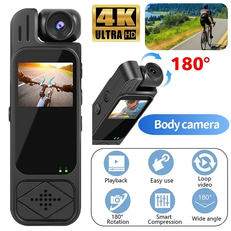 HD 4K Mini Camera Portable Digital Video Recorder  Small Body Camera Infrared Night Vision Sports DV Camcorders New 2025