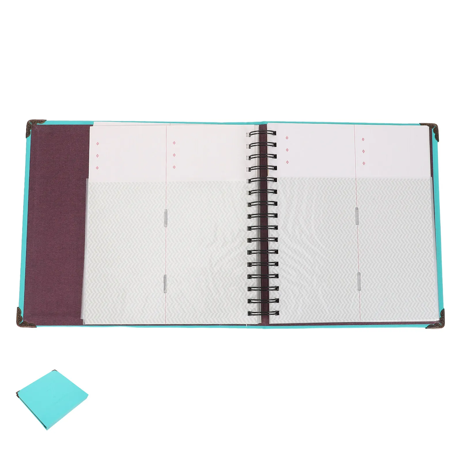 

Ticket Memory Book 33 Page Organizer Album Turquoise Portable Collector's Travel Movie Concert Plane Train Tickets Storage