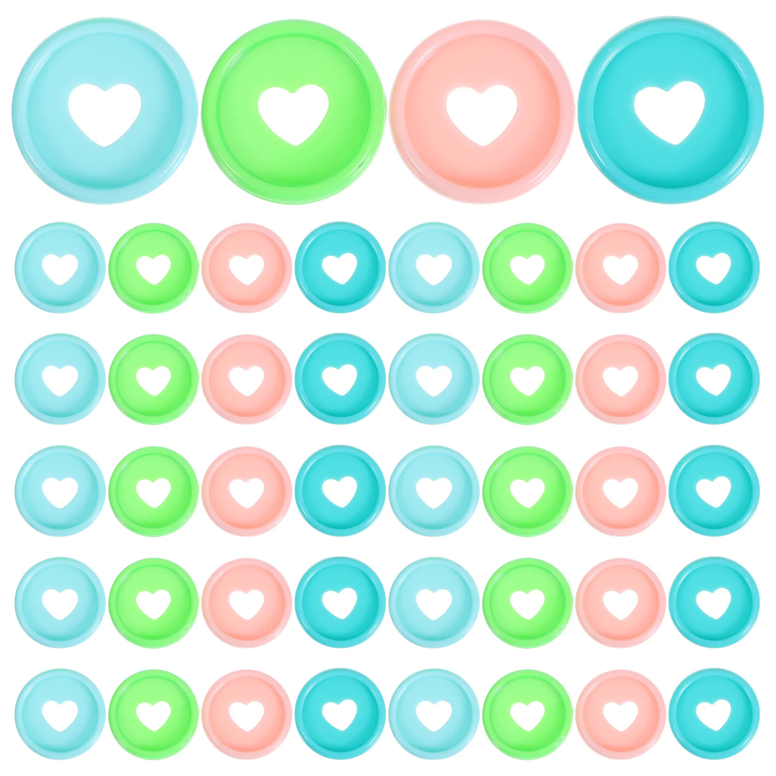 

80Pcs Macaron Binder Discs PP Material Loose-Leaf Notebook Planners Binding Supplies Binder Rings Binding Buckles