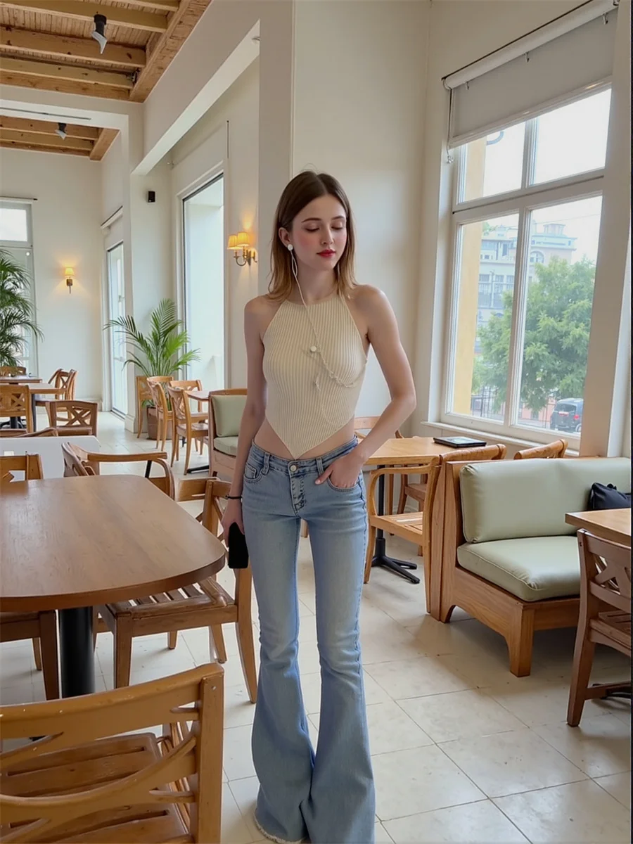 جينز نسائي منخفض الخصر Y2K نسائي أزرق جمالي على الطراز الياباني Harajuku Denim أنثى عتيقة ملابس الشارع الشهير موضة الخريف غير الرسمية