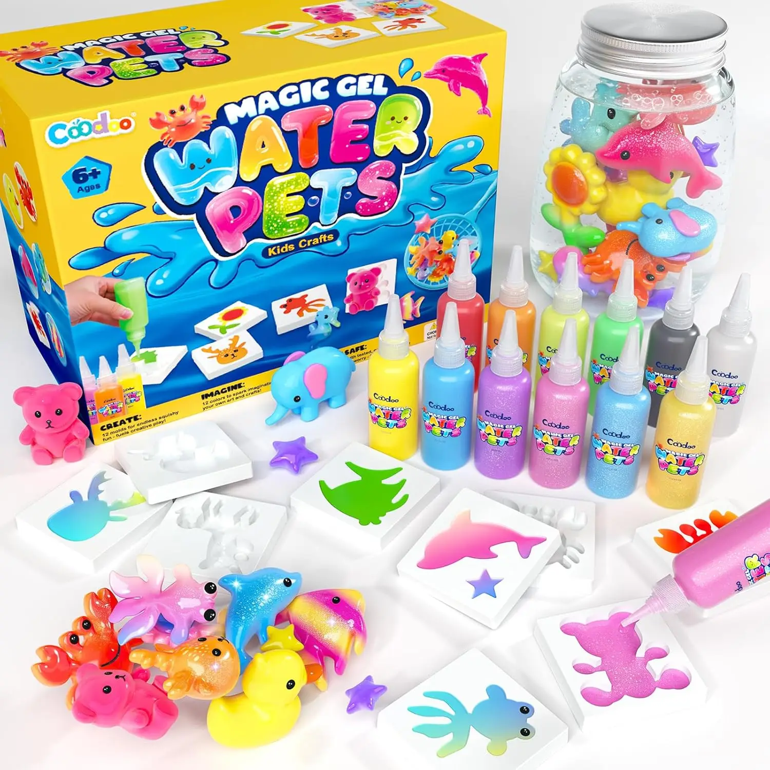 

Magic Water Elf Toy Craft Kits, Aqua Fairy Water Gel DIY Squishies Maker for Kids Ages 4-12, Arts and Crafts Gifts