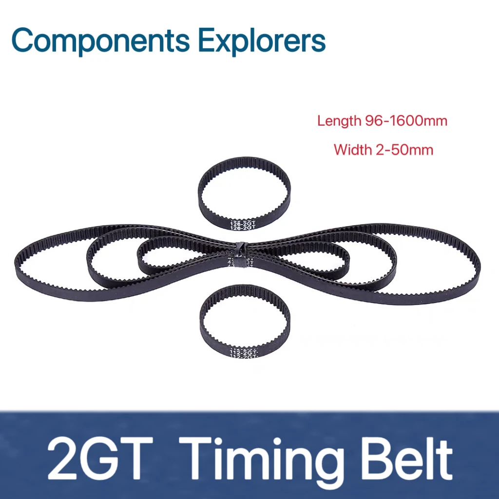 2GT Timing Belt C=370 376 380 386 390 392 394 396 400 406 410 420 GT2 Closed Loop Rubber Belts 3D Printer Width 3.5-50mm