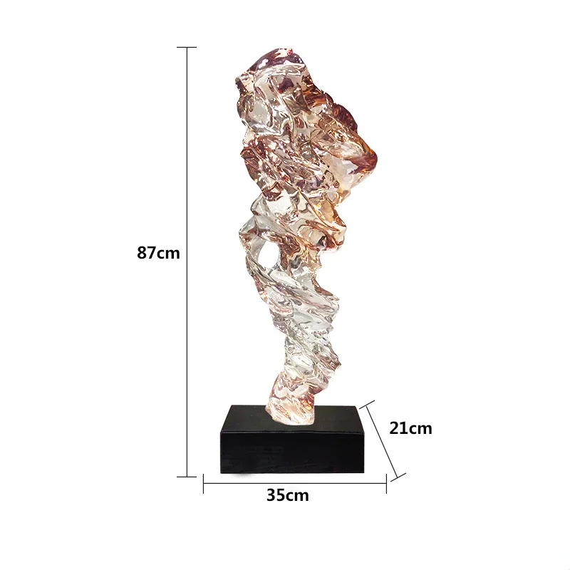 

High end luxury transparent resin soft device jewelry sculpture