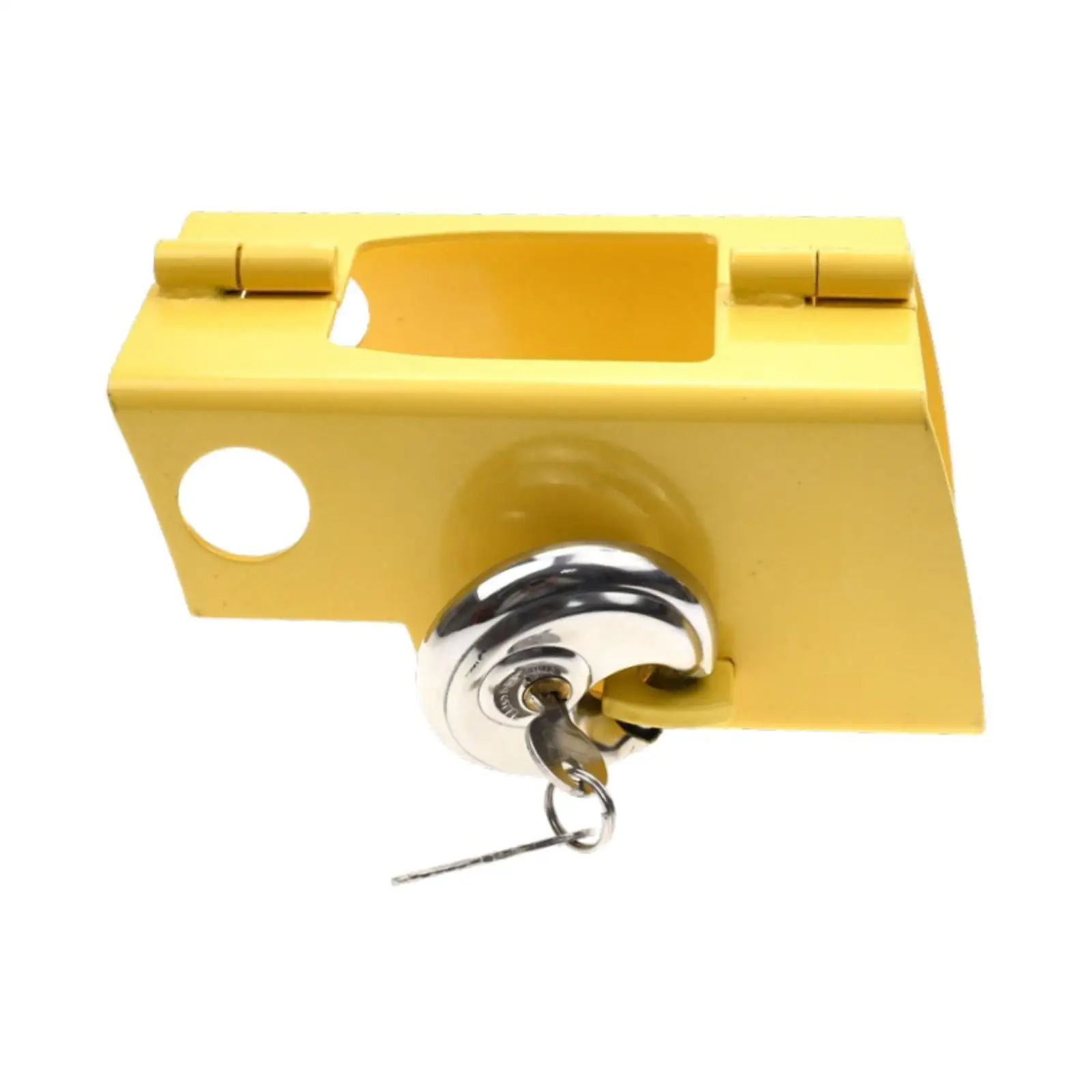 Trailer Coupler Lock Heavy Duty Professional Camper Accessories Bright Yellow Sturdy Practical Trailer Lock for Trailer Trucks