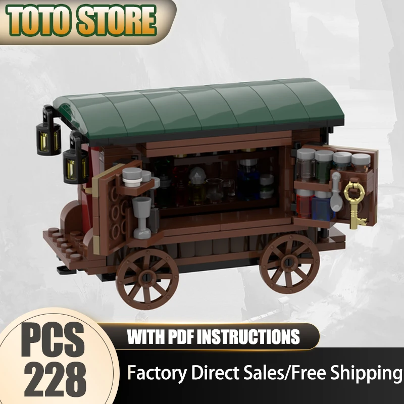 

Средневековый замок, модель Moc, строительные кирпичи, модель солля, продавец, технология, город, вид на улицу, блок, игрушка, сделай сам, сборка, Рождественский подарок