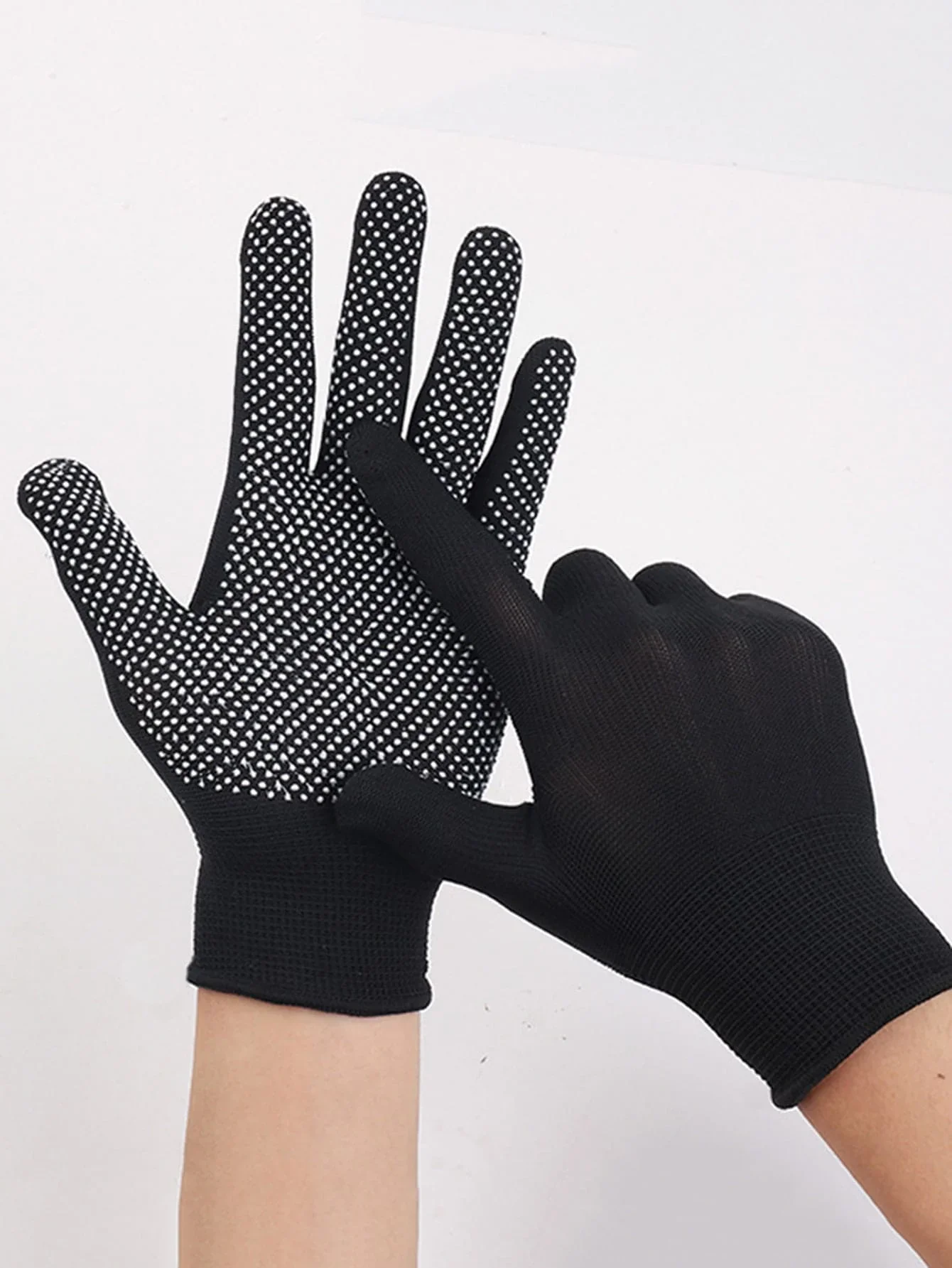 2PCS Non-Slip Nylon Working Garden Gloves Thin Wear-Resistant Site Anti-Fouling Hands Protective Glove Riding Touchscreen Mitten