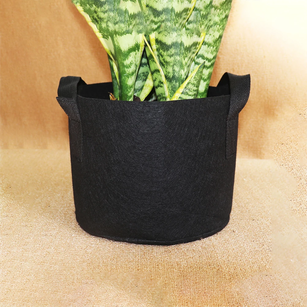 

5 Pcs 3 Gallon Black Non woven Fabric Nursery Bags for Plants Garden Container Portable Planter Lightweight Plant