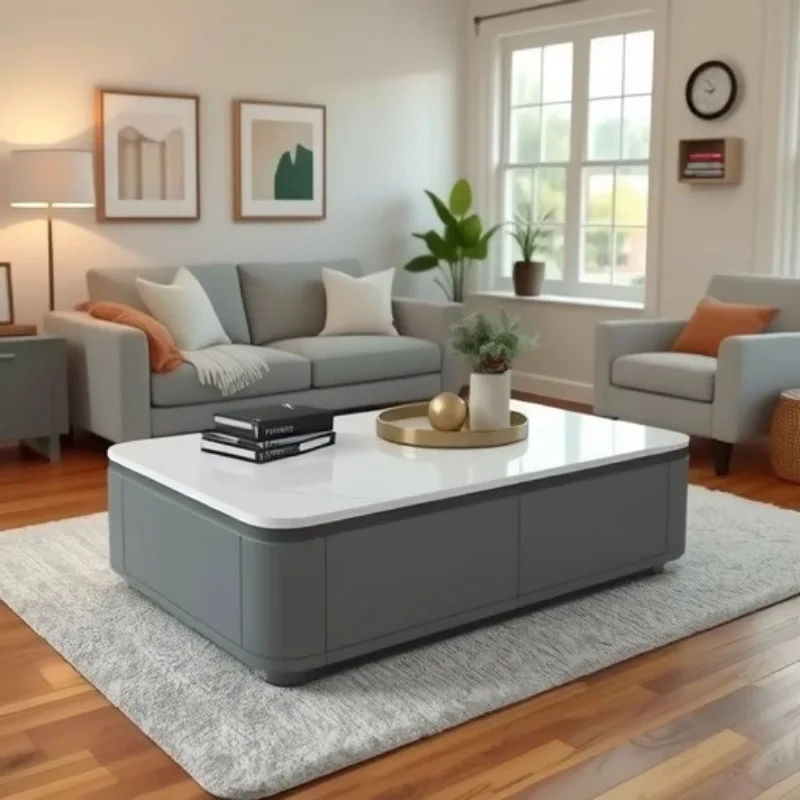 Nordic Marble Effect Coffee Tables Luxury Decor Modern Unique Coffee Tables Glam Premium Table Basses De Salon Home Furniture