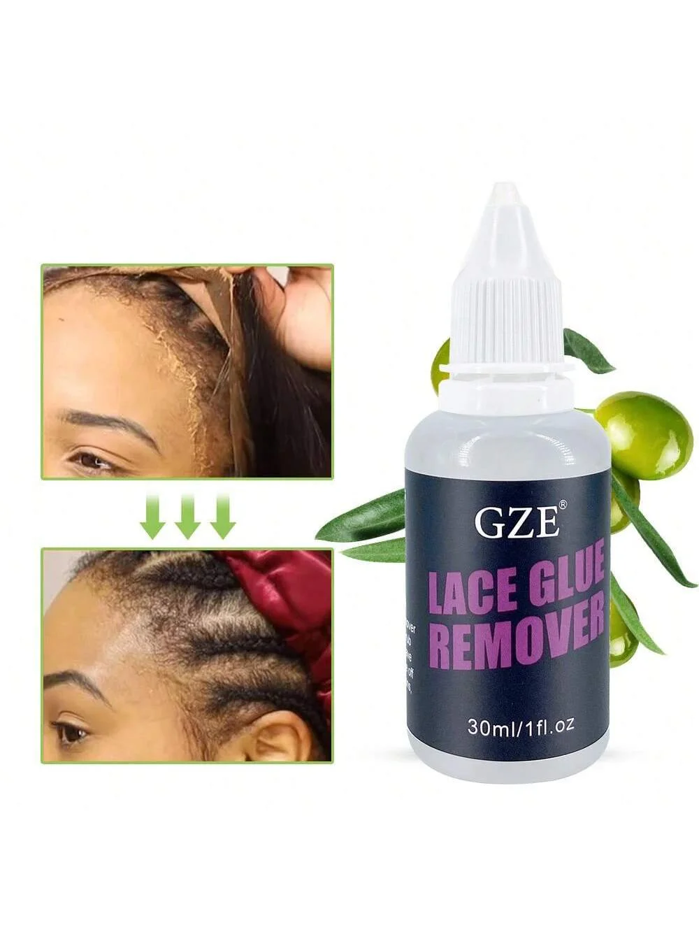 GZE LACE GLUE REMOVER - Professional Formula for Easily Removing Adhesive from Hair System, Lace Wigs, Toupees Without Residue