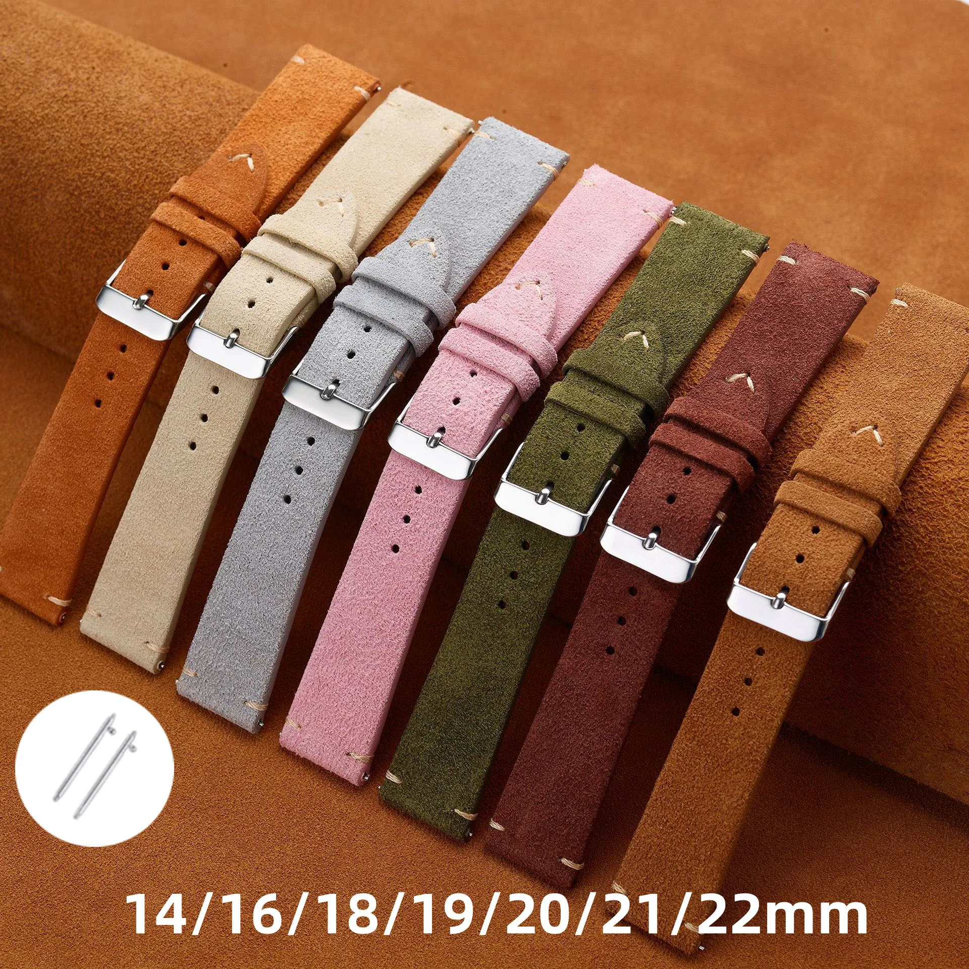 حزام ساعة من الجلد الطبيعي الم - مراجعة Suede Strap Watch وسعره