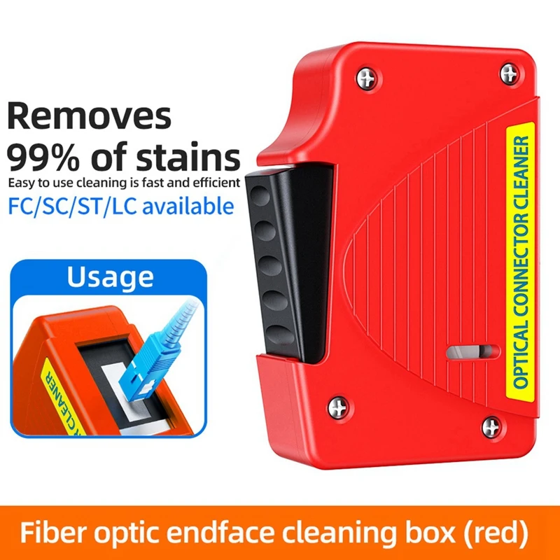 Fiber Optic Cleaner Cassette Fiber End Face Cleaning Box Pigtail Cleaner For FC/SC/ST/LC Optic Fiber Cleaner Tools