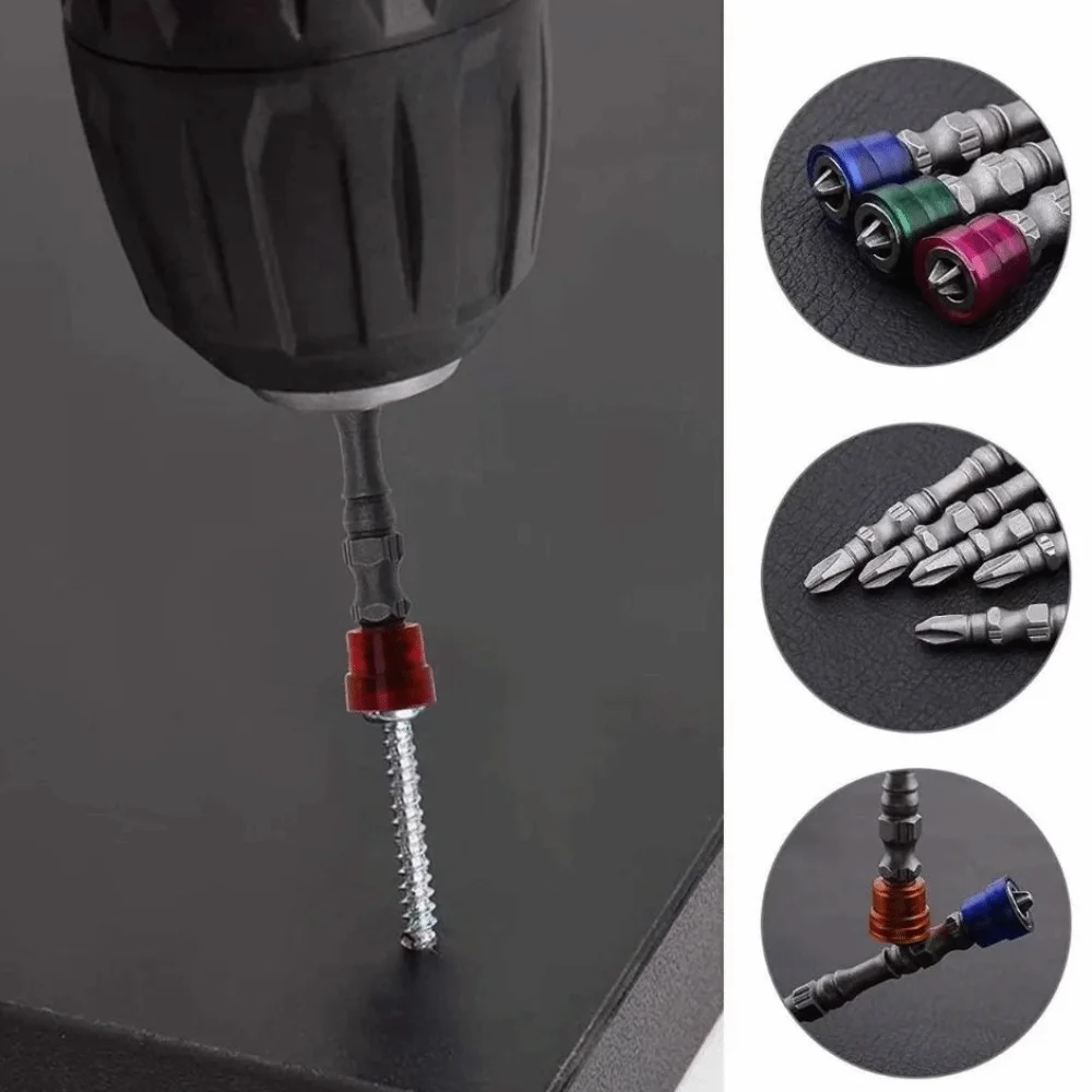 5Pcs Magnetic Screwdriver Bit Drill Cross-head Sturdy Electric Screwdriver Bits Durable High Hardness Hexagonal Screwdriver Bit