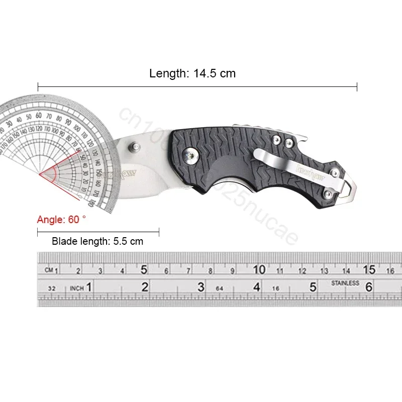 Ks3800-7cr13 Mini car camping knife 7CR13MOV stainless steel blade outdoor portable folding knife ABS plastic handle hiking tool