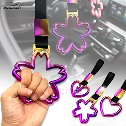 Colorful Ring Flower Heart  JDM RACING Train Bus Handle Hand Strap Styling Drift Charm Strap Drift Car Warning Car Tow Strap