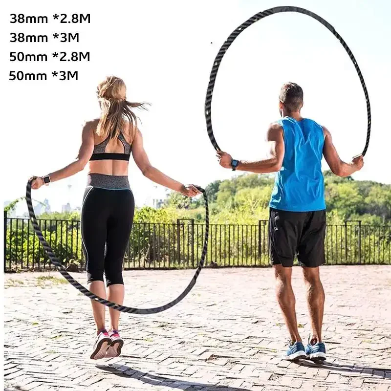 4 Size Heavy Jump Rope Crossfits Weighted Battle Skipping Ropes Power Improve Strenght Training Fitness Home Gym Equipment