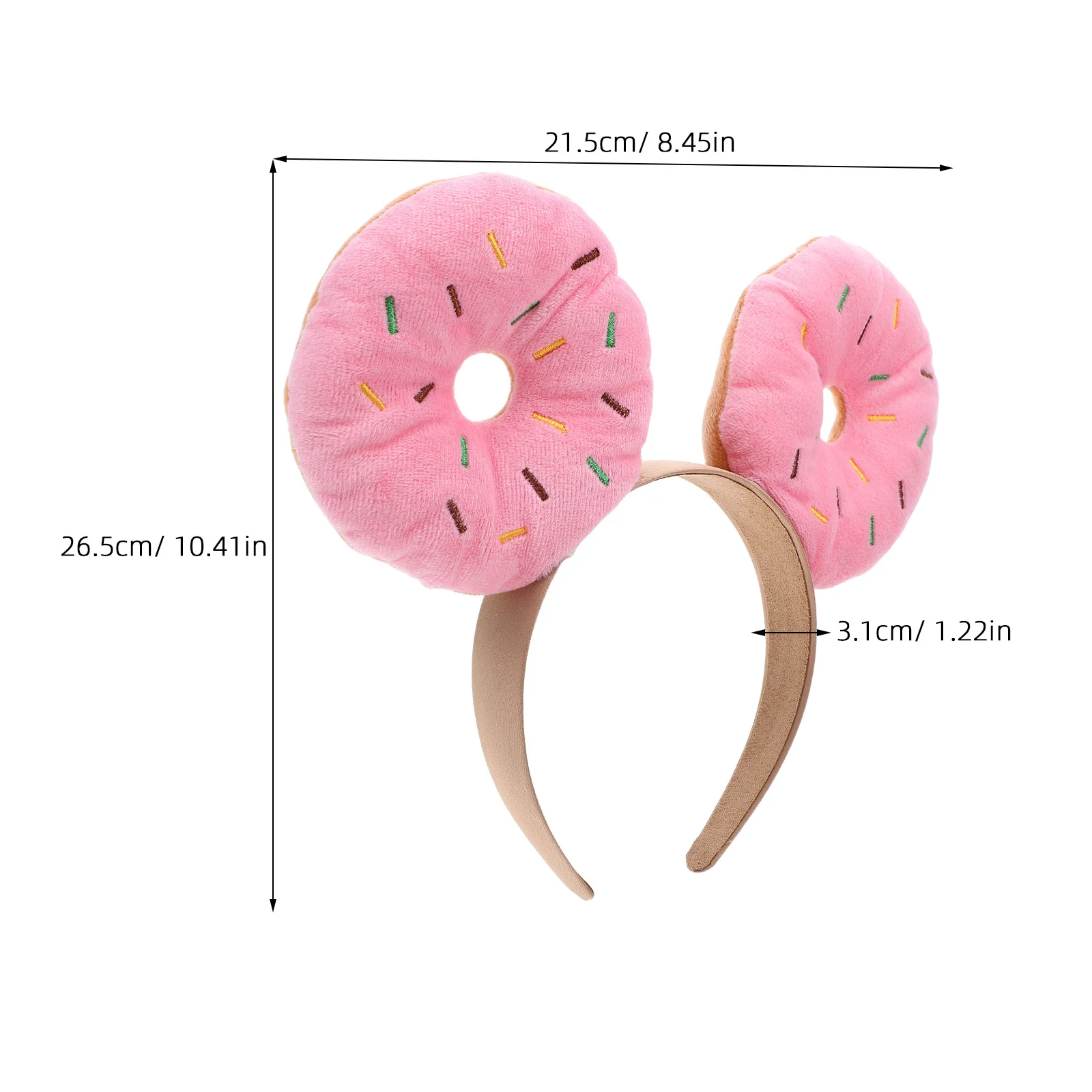 Donut-Stirnband, lustiges Donut-Festival-Haarband für Frauen, Party, Karneval, Maskerade, Make-up, Foto-Requisiten, Dessert-Themenhaar