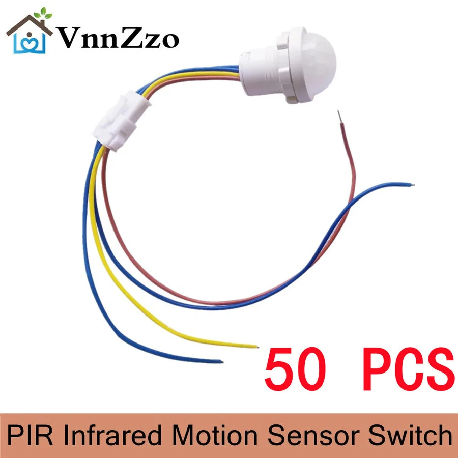 

50PCS/ lot PIR Sensor Detector Smart Switch 110V 220V LED PIR Infrared Motion Sensor Detection Automatic Sensor Light Switch