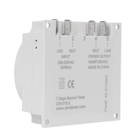 Reliable SINOTIMER 1 Second Interval 220V Digital LCD Timer Switch 7 Days Weekly Programmable Time Relay Programmer CN101S