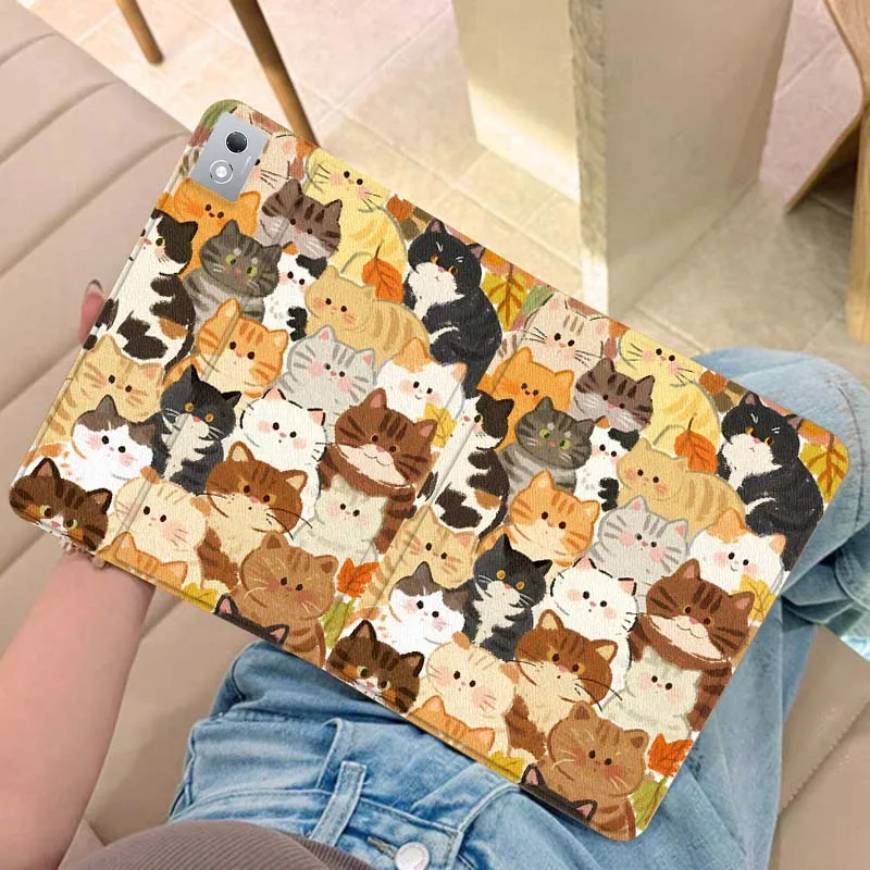 

Cute Anime Cat Art For Legion Xiaoxin Pad Y700 K10 M10 P11 K11 Pro Plus 10.6 11.5 Inch 2021 2023 2025 Tablet Case