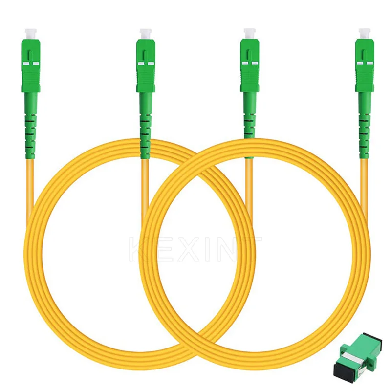 KEXINT FTTH LSZH 2.0MM Single Mode G657A1 3M SC APC Simplex Optical Fiber Patch Cable