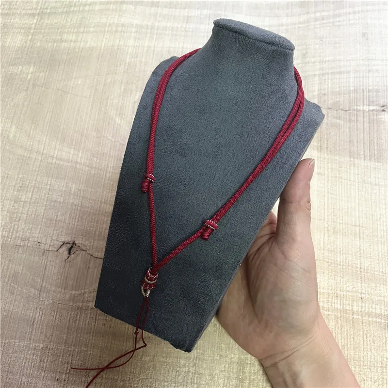 Rope Necklace Hand Knitted Chain Adjustable Pendant for Needlework Exquisite Necklace Woman Jewelry Making Diy Accessories