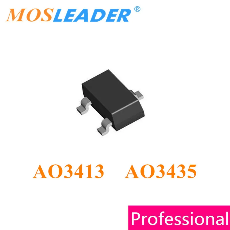 Mosleader AO3413 AO3435 SOT23 3000PCS P-Channel 20V 2.5A 2.9A 3A Made in China Wysoka jakość
