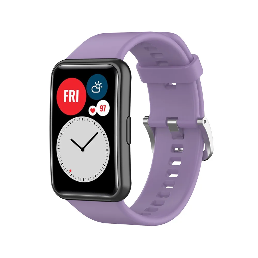 BEHUA Buntes Silikonarmband für Huawei Watch Fit Original Smartwatch-Zubehör, Handgelenksband mit Werkzeug, einfache Anpassung – Detail 32