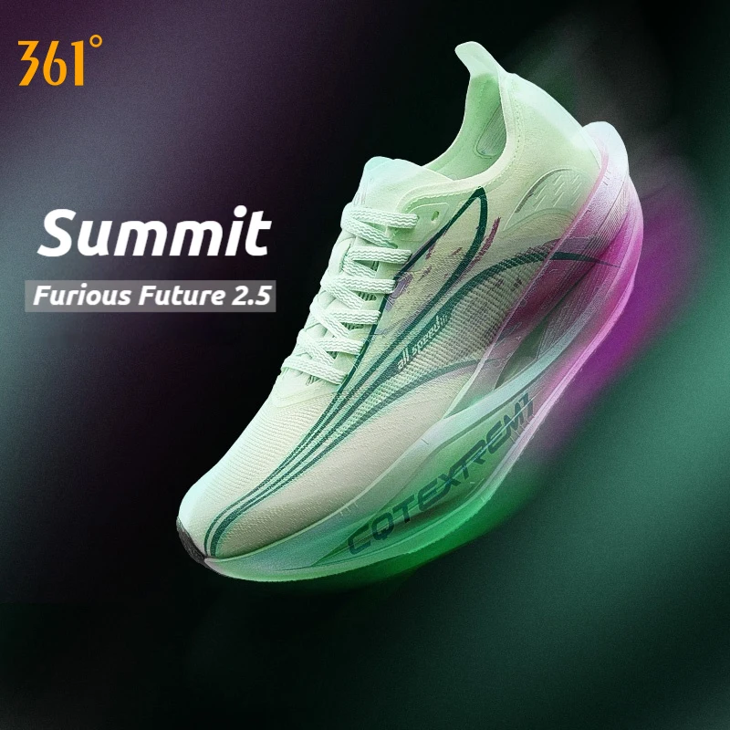 361 Degrees Furious Future 2.5 Running Shoes Marathon Plate Racing Carbon Breathable Durable Cushioned Stable Sneakers 672612228