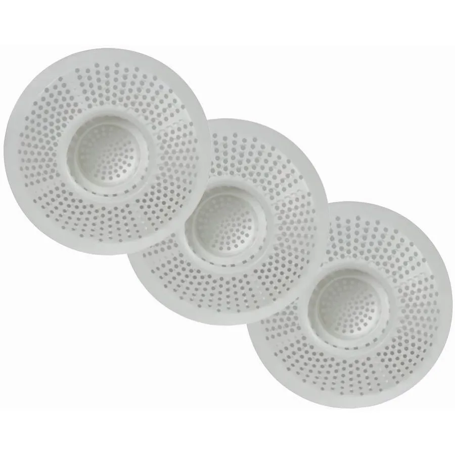 

Стопор для волос, сливная крышка, уловитель волос для душа и ванны, защищает от сабо, без блокировки потока воды, белый, 3 упаковки Ide