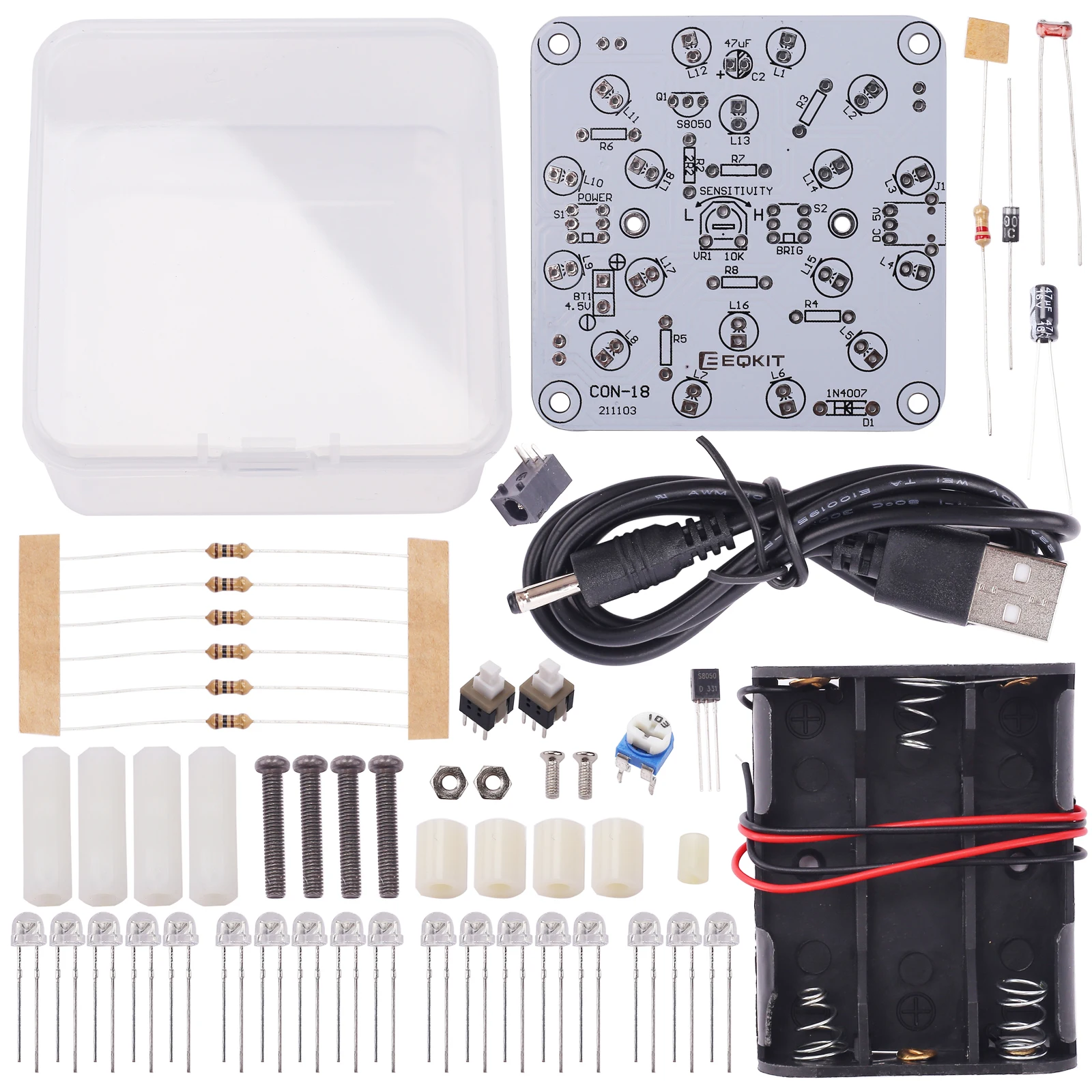 DIY Nightlight LED Kit DC 9-12V DIY Electronics Night-Light Lamp Photocontrol Light/Remote Control Soldering Project Practice