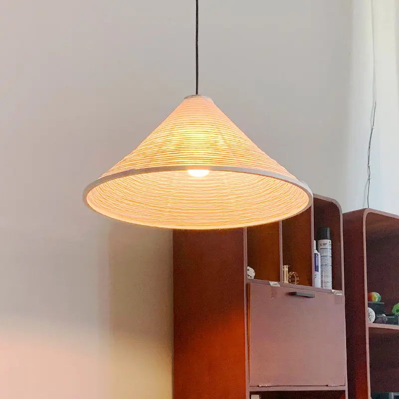 Nordic Minimalist Designer White Led Paper Craft Pendant Light Living Room Bedroom Dining Room Cafe Indoor Home Decor Chandelier