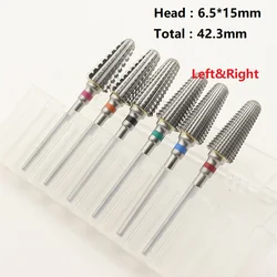 New! 5 in 1 Tapered Safety Carbide Nail Drill Bits With Cut Drills Carbide Milling Cutter Manicure Remove Gel Nails Accessories