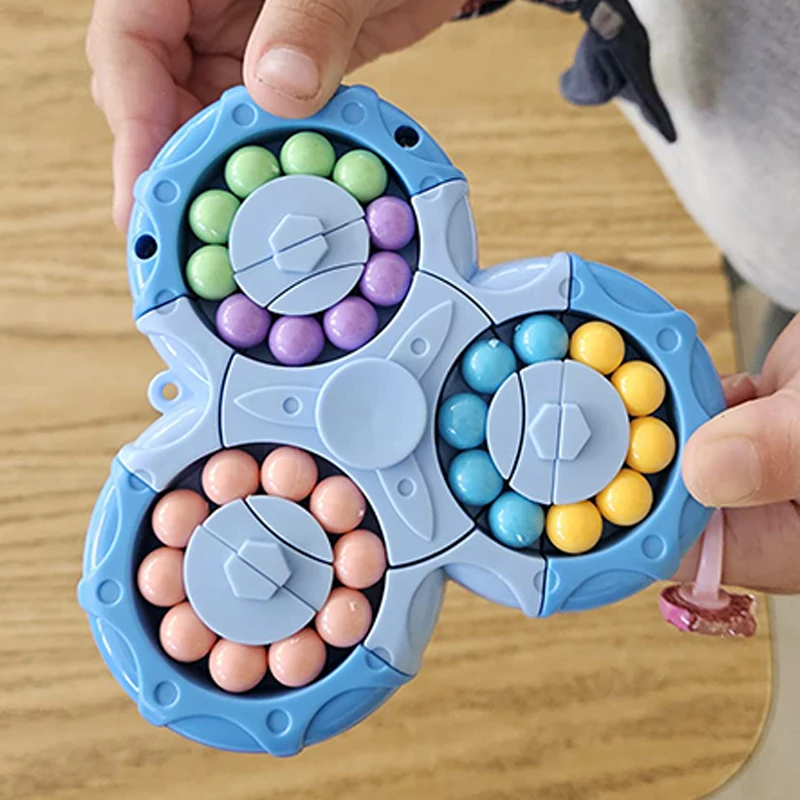 Triangle rotatif haricot magique Puzzle Fidget Spinner sensoriel soulagement du Stress jouets tdah anxiété Gfts pour adultes adolescents garçons filles