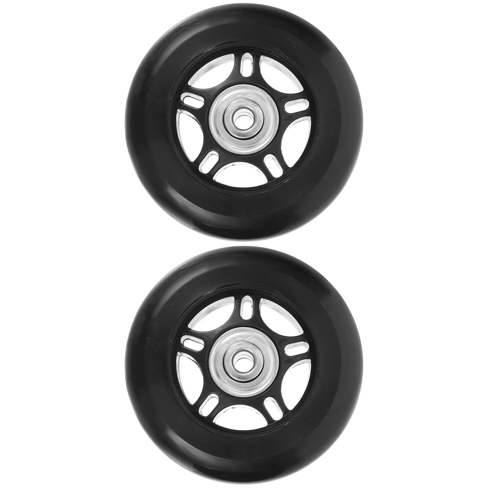 1 مجموعة الأمتعة استبدال عجلات حقيبة عجلة دوارة دائم المطاط معدن مرنة الدورية سعة تحميل كبيرة كتم تصميم #5