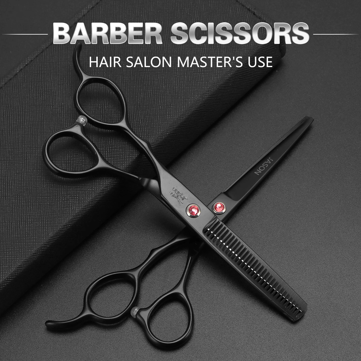 Hair Scissors  6" Stainless Barber Shears The Left Hand Cutting Shears Thinning Professional  Scissors Set Salon Hairdressing