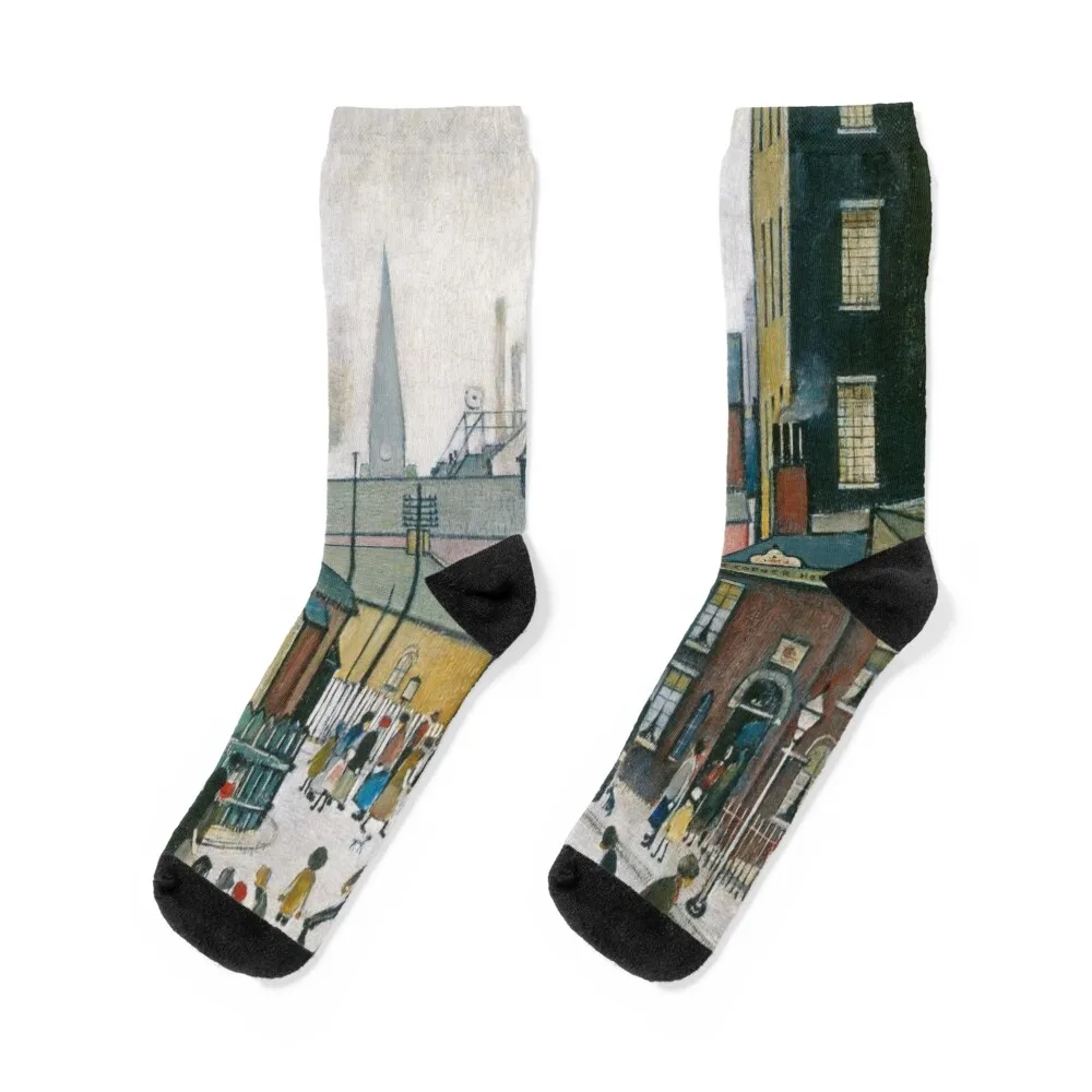 جوارب L S Lowry الكثير من هدايا عيد الميلاد على الأرض جوارب للرجال جوارب نسائية