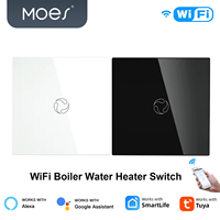 MOES 20A WiFi Smart Boiler Switch Water Heater controller Glass Panel Switch Smart Life APP Remote Control For Alexa Google Home