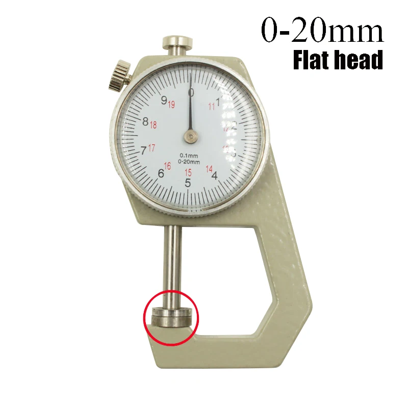 

Portable Dial Thickness Gauge 10 20mm Leather Paper Thickness Meter Tester 0.1mm Accuracy Measuring Tool