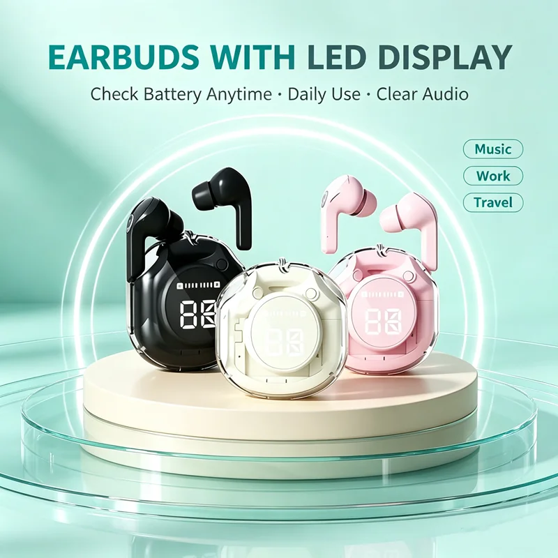 TWS Wireless Headphones Bluetooth Headphones Sports Gaming Headphones Noise Canceling Earbuds Heavy Bass Touch